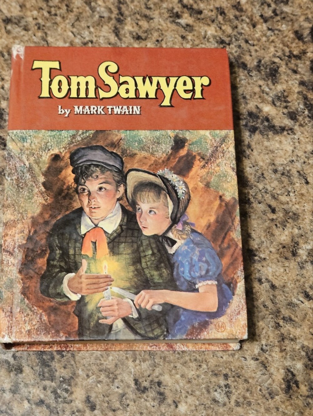 Vintage hardcover edition of Tom Sawyer by Mark Twain